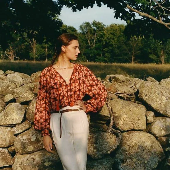 anthropologie Elisabeth Peasant Blouse XS - Picture 2 of 6